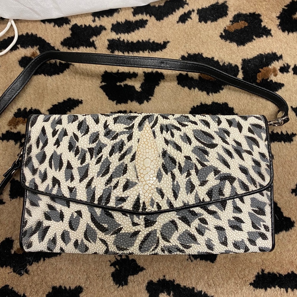 Stingray skin crossbody bag